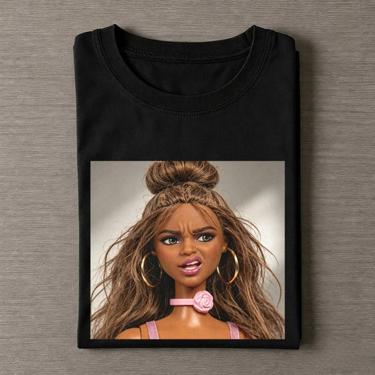 Disgusted Face Black Skin Girl Funny Meme Tee