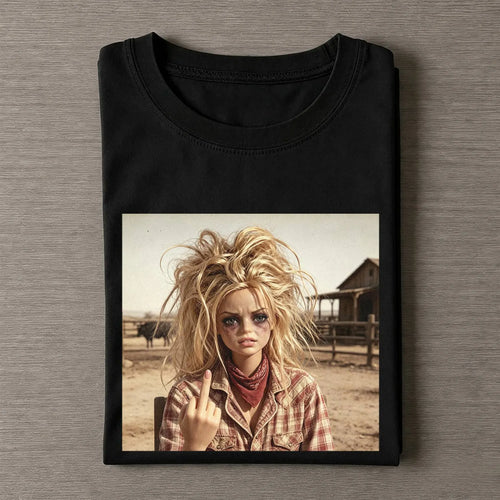 Unhinged Cowgirl Western Funny Tee