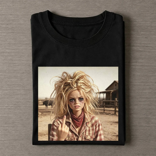 Unhinged Cowgirl Western Funny Tee