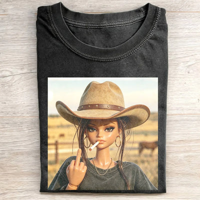 Unhinged Cowgirl Western Funny Tee