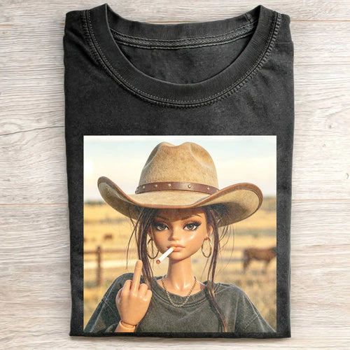 Unhinged Cowgirl Western Funny Tee