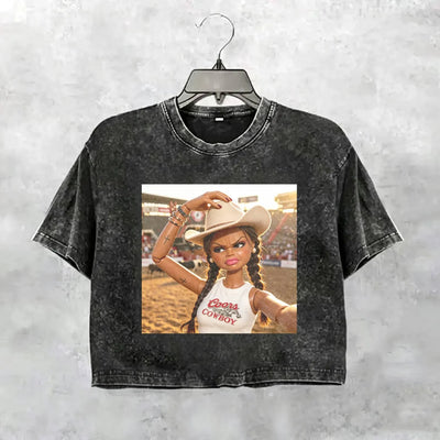 Unhinged Cowgirl Western Funny Tee