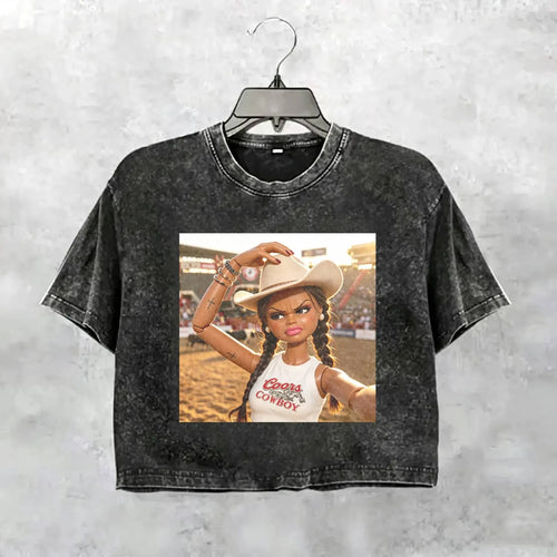 Unhinged Cowgirl Western Funny Tee