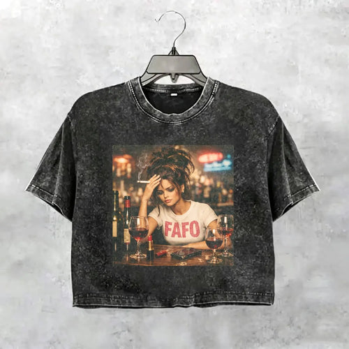 Party Nightlife Feral Girl Funny Meme T-Shirt