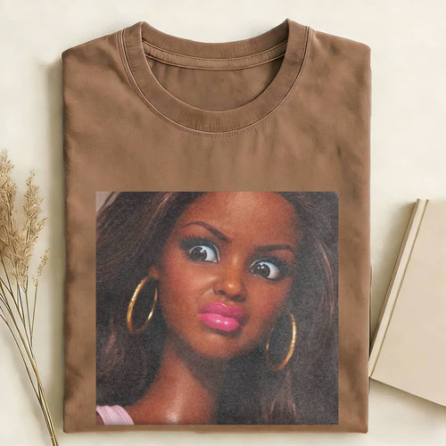Disgusted Black Skin Girl Funny Meme Graphic Tee