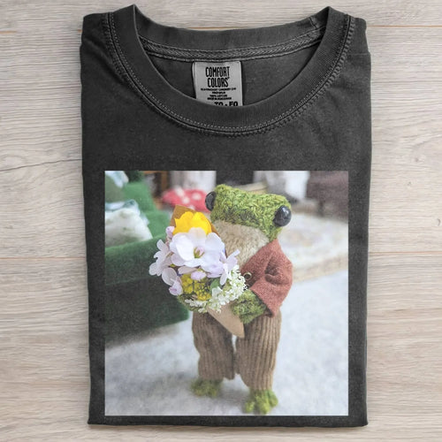 KNITTEDFROG FROGANDTOAD FUNNY DAILY TEE