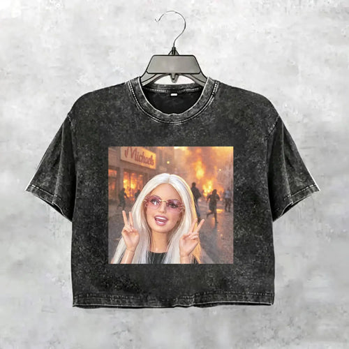 Unhinged Girl Funny Meme Tee