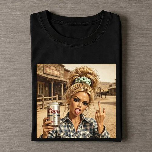Unhinged Cowgirl Western Funny Tee