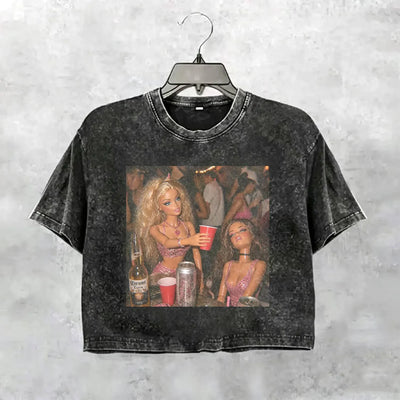Party Nightlife Feral Girl Funny Meme T-Shirt