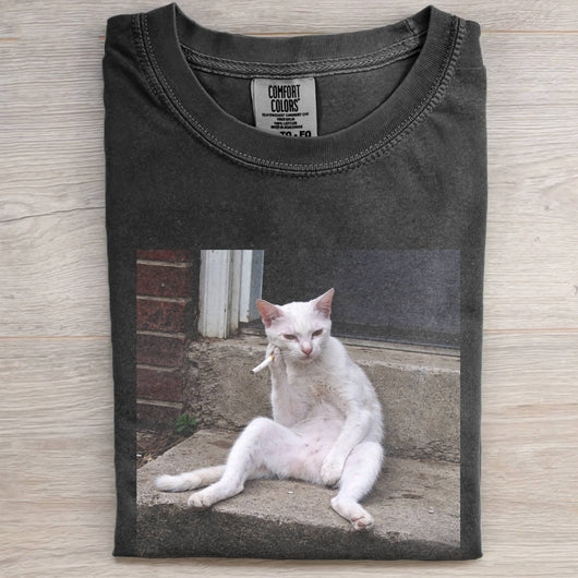 SMOKE BREAK CAT TEE