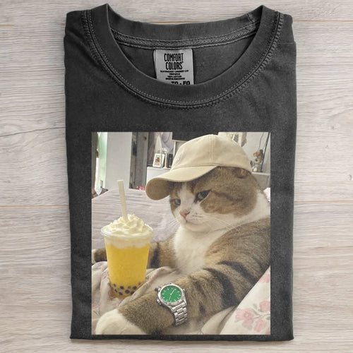 FUNNY CAT MEME TEE