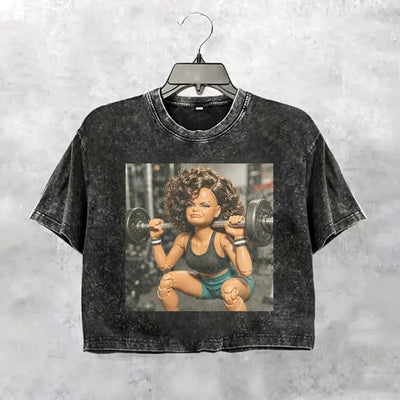 Unhinged Gym Girl Face Funny Meme Tee