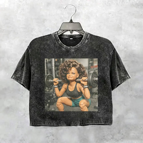 Unhinged Gym Girl Face Funny Meme Tee