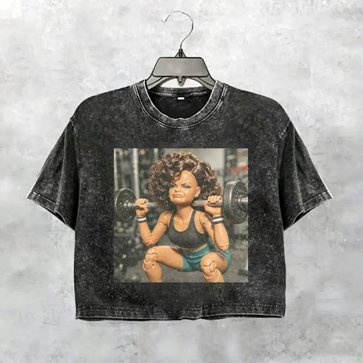 Unhinged Gym Girl Face Funny Meme Tee