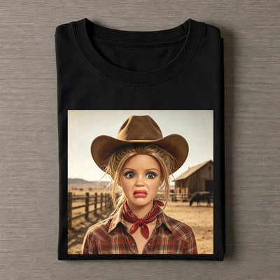 Unhinged Cowgirl Western Funny Tee