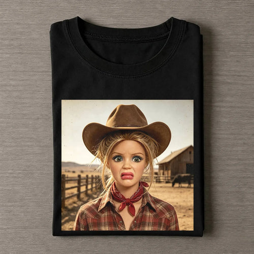 Unhinged Cowgirl Western Funny Tee