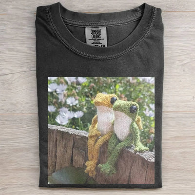 KNITTEDFROG FROGANDTOAD FUNNY DAILY TEE
