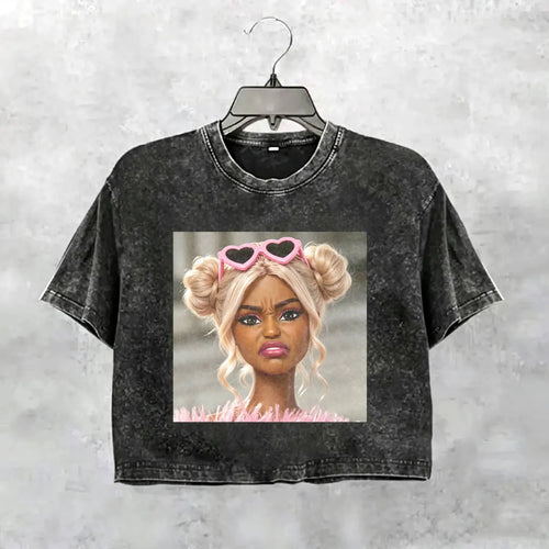 Disgusted Face Black Skin Girl Funny Meme Tee