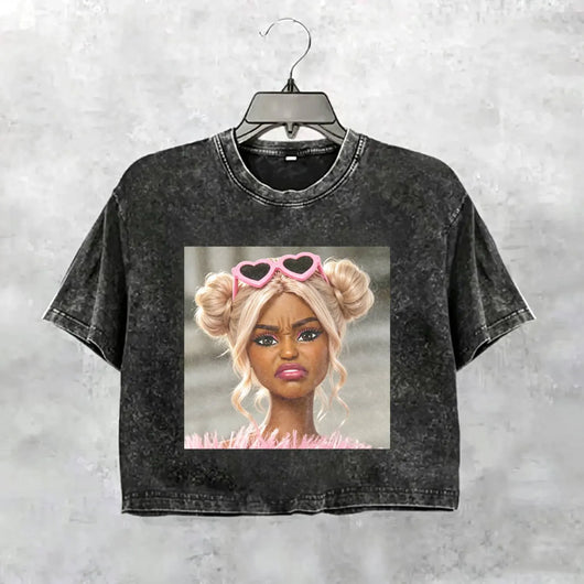 Disgusted Face Black Skin Girl Funny Meme Tee