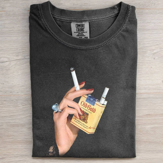 RED NAIL POLISH SMOKING TEE
