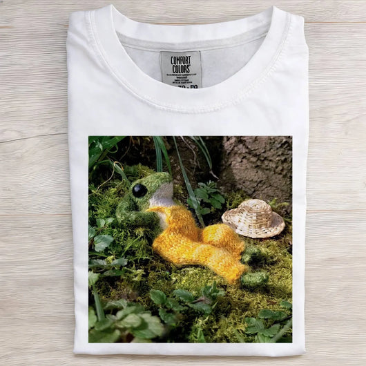 KNITTEDFROG FROGANDTOAD FUNNY DAILY TEE