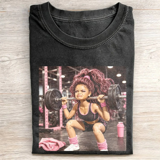 Unhinged Gym Girl Face Funny Meme Tee