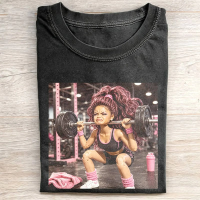 Unhinged Gym Girl Face Funny Meme Tee