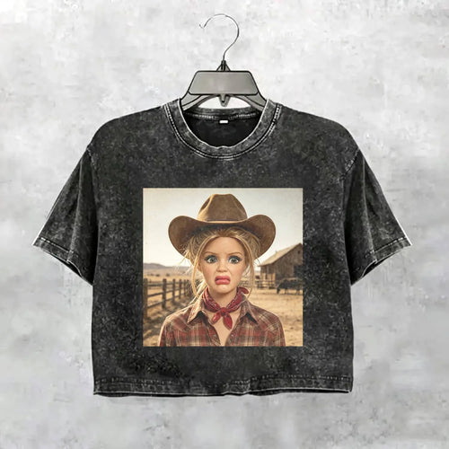 Unhinged Cowgirl Western Funny Tee