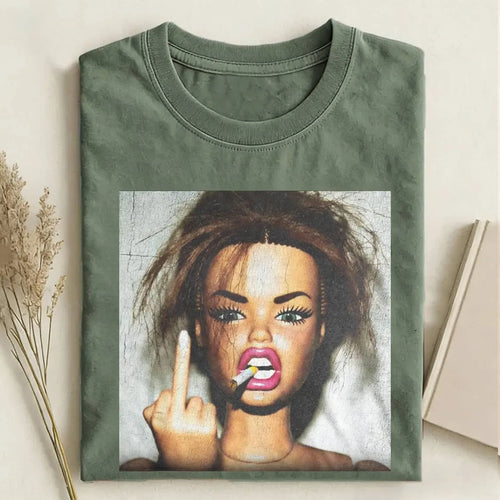 Angry Girl Vibe Funny Meme Graphic Tee