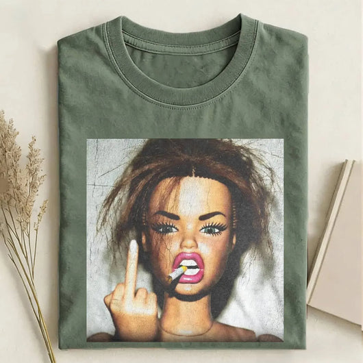 Angry Girl Vibe Funny Meme Graphic Tee