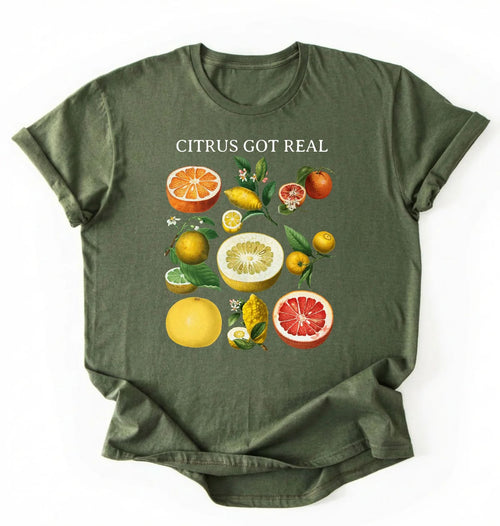 Citrus Got Real Shirt | Vintage Fruit Graphic Tee Gardener Gift