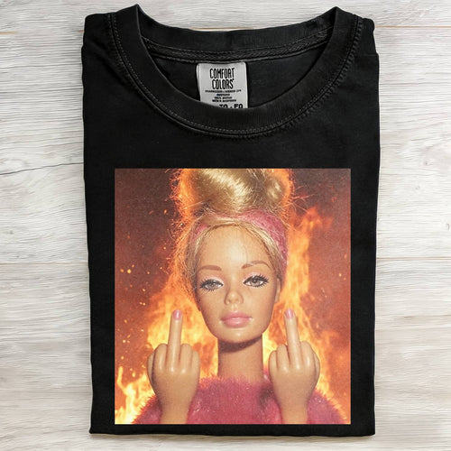 Middle Finger Girl Vibe Funny Meme Graphic Tee