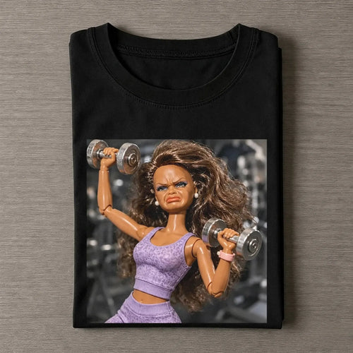 Unhinged Gym Girl Face Funny Meme Tee
