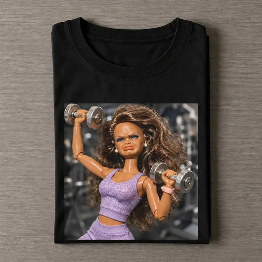 Unhinged Gym Girl Face Funny Meme Tee
