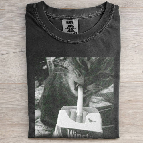 WINSTON SMOKING CAT TEE