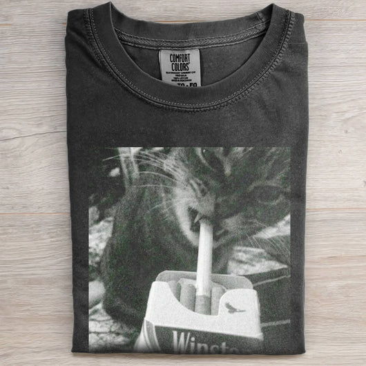 WINSTON SMOKING CAT TEE