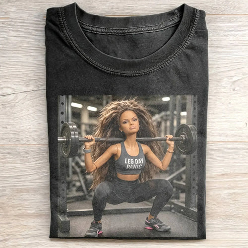 Unhinged Gym Girl Face Funny Meme Tee