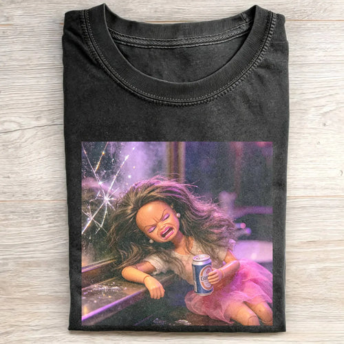 Party Nightlife Feral Girl Funny Meme T-Shirt