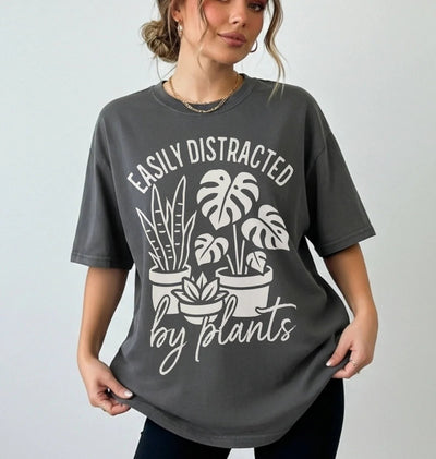 Easily Distracted by Plants Shirt | Plant Lover Gardener Gift