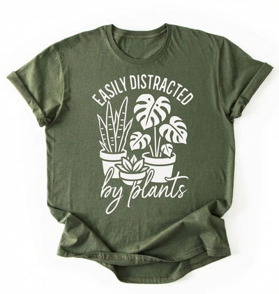 Easily Distracted by Plants Shirt | Plant Lover Gardener Gift