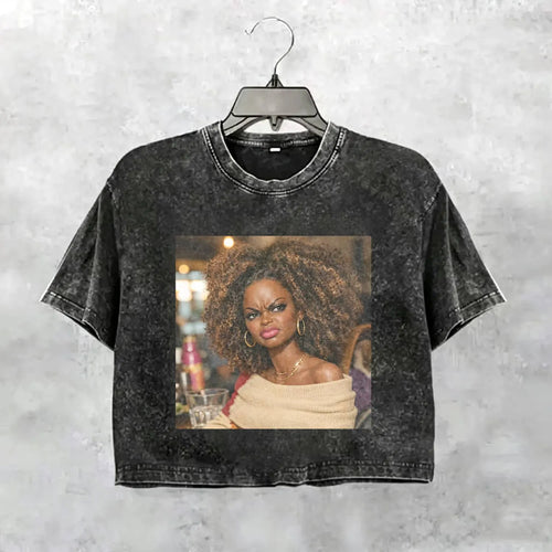 Disgusted Face Black Skin Girl Funny Meme Tee