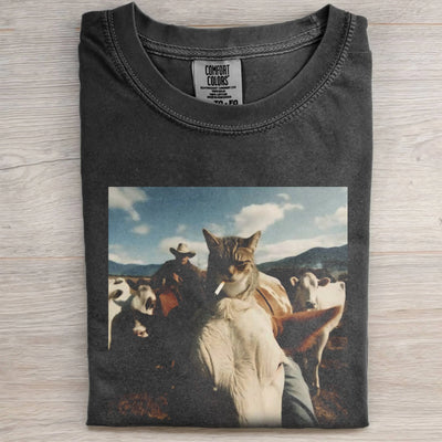 CAT ON A MISSION TEE