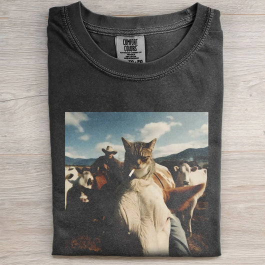 CAT ON A MISSION TEE