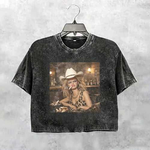 Unhinged Cowgirl Western Funny Tee