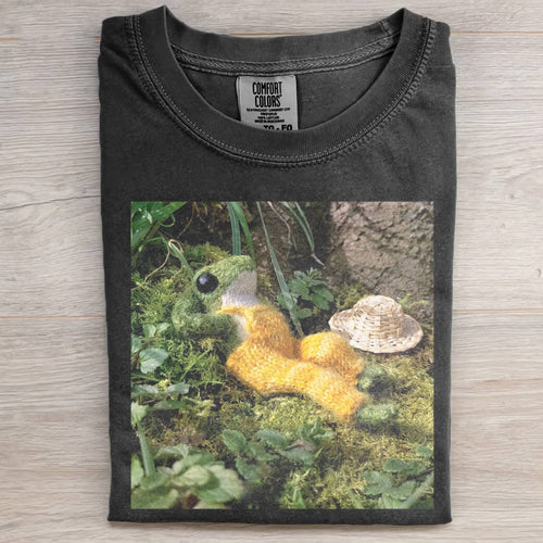 KNITTEDFROG FROGANDTOAD FUNNY DAILY TEE