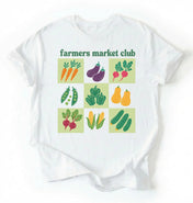 Farmers Market Club Shirt | Cute Vegetable Gardening Shirt for Cottagecore Lovers