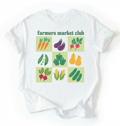 Farmers Market Club Shirt | Cute Vegetable Gardening Shirt for Cottagecore Lovers