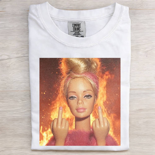 Middle Finger Girl Vibe Funny Meme Graphic Tee