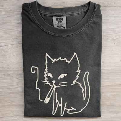 HELLO CAT KNIFE FIGHT TEE