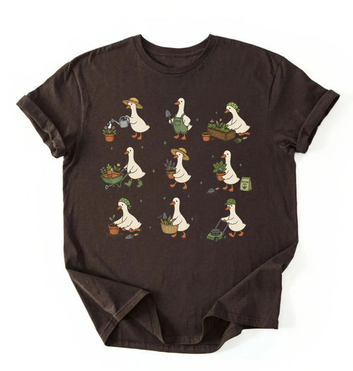 Gardening Goose Shirt | Cute Cottagecore Goose Shirt Gift for Gardeners